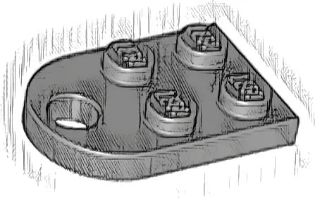 Plate, Modified 2 x 3 with Hole