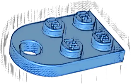 Plate, Modified 2 x 3 with Hole