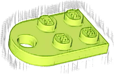 Plate, Modified 2 x 3 with Hole
