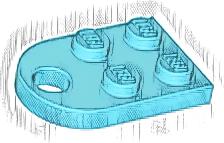 Plate, Modified 2 x 3 with Hole