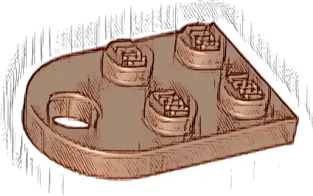 Plate, Modified 2 x 3 with Hole