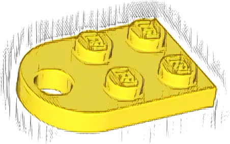 Plate, Modified 2 x 3 with Hole