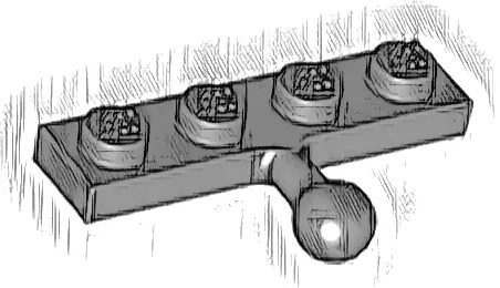 Plate, Modified 1 x 4 with Tow Ball