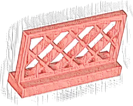 Fence 1 x 4 x 2 Lattice