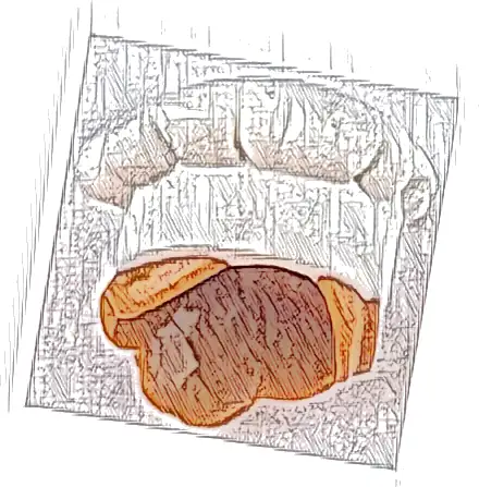 Minifigure, Hair Combo, Hat with Hair, Chef Toque with Molded Dark Orange Hair in Bun Pattern