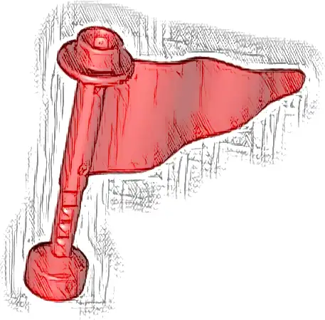 Duplo Flag Wavy 3 x 4 with Post