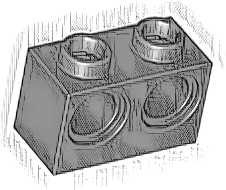 Technic, Brick 1 x 2 with Holes
