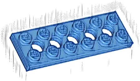 Technic, Plate 2 x 6 with 5 Holes
