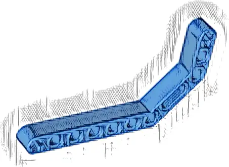 Technic, Liftarm, Modified Bent Thick 1 x 11.5 Double