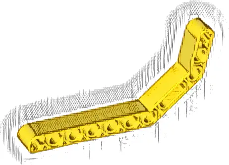 Technic, Liftarm, Modified Bent Thick 1 x 11.5 Double