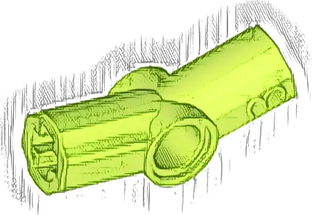 Technic, Axle and Pin Connector Angled #3 - 157.5 degrees