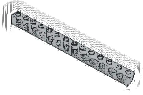 Technic, Brick 1 x 14 with Holes