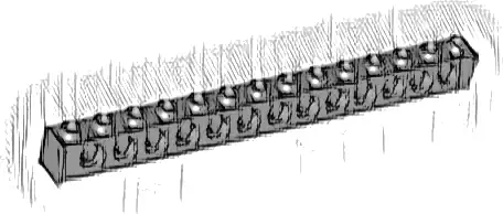 Technic, Brick 1 x 14 with Holes