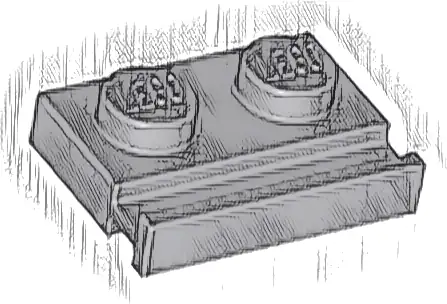 Plate, Modified 1 x 2 with Door Rail