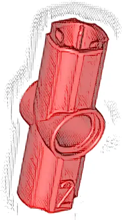 Technic, Axle and Pin Connector Angled #2 - 180 degrees