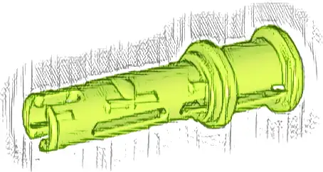 Technic, Pin 3L with Friction Ridges and Stop Bush