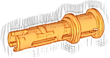 Technic, Pin 3L with Friction Ridges and Stop Bush