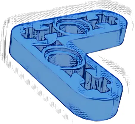 Technic, Liftarm, Modified Bent Thin L-Shape 3 x 3