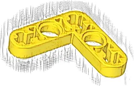 Technic, Liftarm, Modified Bent Thin L-Shape 3 x 3
