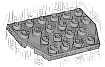 Wedge, Plate 4 x 6 Cut Corners