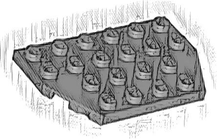 Wedge, Plate 4 x 6 Cut Corners