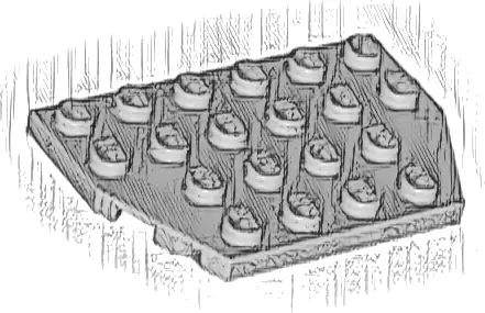 Wedge, Plate 4 x 6 Cut Corners