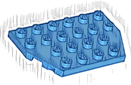 Wedge, Plate 4 x 6 Cut Corners