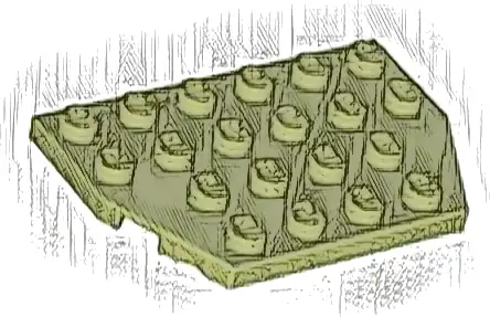 Wedge, Plate 4 x 6 Cut Corners