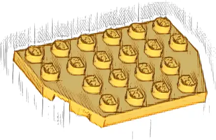 Wedge, Plate 4 x 6 Cut Corners