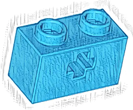 Technic, Brick 1 x 2 with Axle Hole