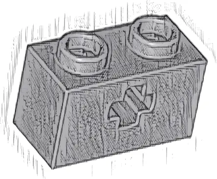 Technic, Brick 1 x 2 with Axle Hole