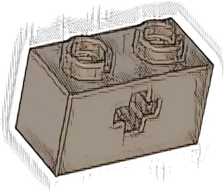 Technic, Brick 1 x 2 with Axle Hole