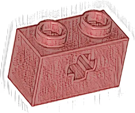 Technic, Brick 1 x 2 with Axle Hole