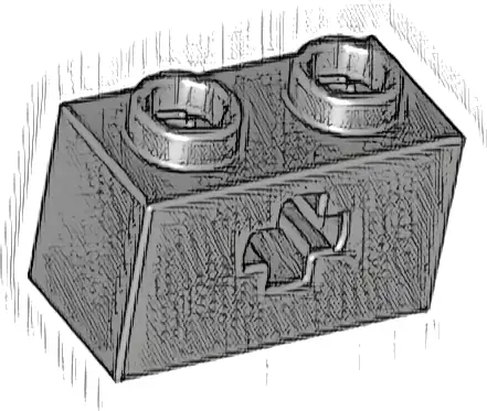 Technic, Brick 1 x 2 with Axle Hole