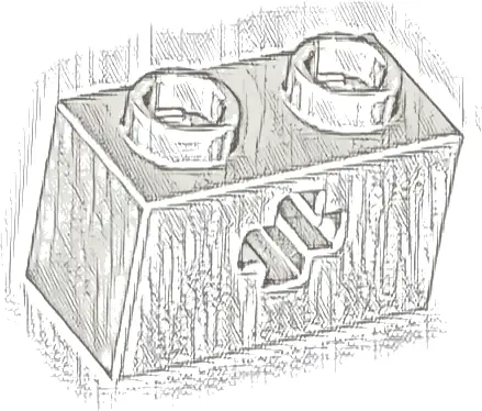 Technic, Brick 1 x 2 with Axle Hole