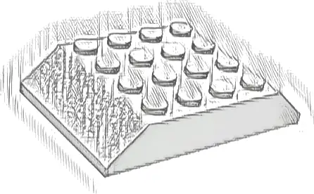 Część LEGO® 32083 Skos 45 6 x 4 podwójny