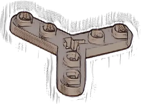Technic, Plate Rotor 3 Blade with Smooth Ends and 6 Studs (Propeller)