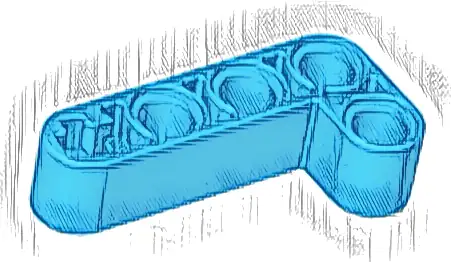 Technic, Liftarm, Modified Bent Thick L-Shape 2 x 4