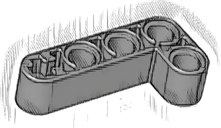 Technic, Liftarm, Modified Bent Thick L-Shape 2 x 4