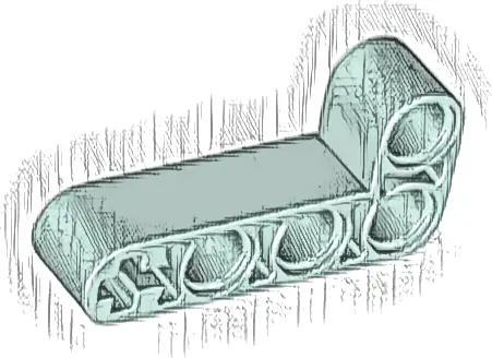 Technic, Liftarm, Modified Bent Thick L-Shape 2 x 4