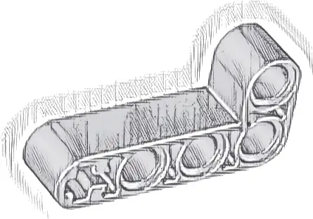 Technic, Liftarm, Modified Bent Thick L-Shape 2 x 4