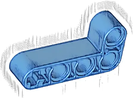 Technic, Liftarm, Modified Bent Thick L-Shape 2 x 4