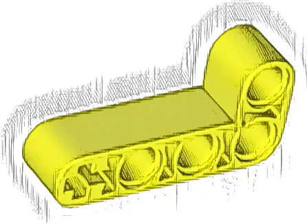 Technic, Liftarm, Modified Bent Thick L-Shape 2 x 4