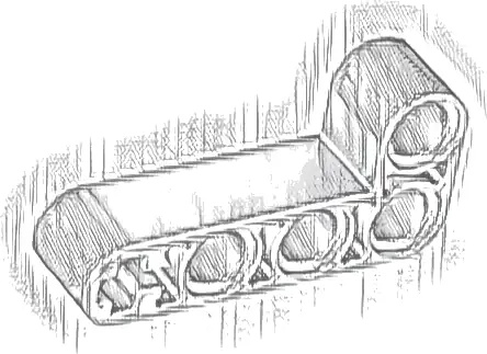 Technic, Liftarm, Modified Bent Thick L-Shape 2 x 4