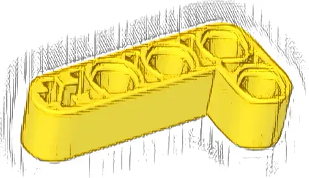 Technic, Liftarm, Modified Bent Thick L-Shape 2 x 4