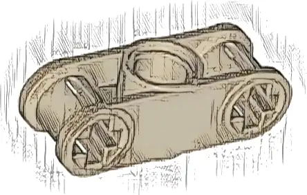 Technic, Axle and Pin Connector Perpendicular 3L with Center Pin Hole