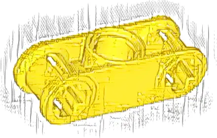 Technic, Axle and Pin Connector Perpendicular 3L with Center Pin Hole