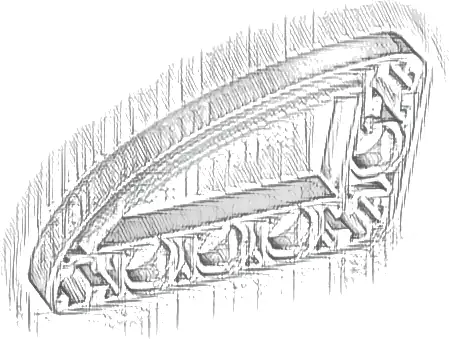 Technic, Liftarm, Modified L-Shape Quarter Ellipse Thin 3 x 5