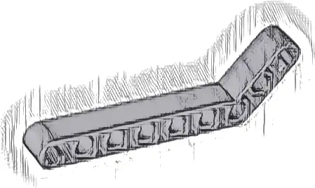 Technic, Liftarm, Modified Bent Thick 1 x 9 (7 - 3)