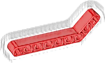 Technic, Liftarm, Modified Bent Thick 1 x 9 (7 - 3)
